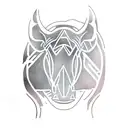 rhino+outline+tattoo+with+Colombian+flag+colors+shading+outside+the+lines+s+and+"Que+Chimba"+written+in+cursive+insde+th tattoo design idea