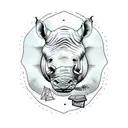 rhino+outline+tattoo+with+Colombian+flag+colors+shading+outside+the+lines+s+and+"Que+Chimba"+written+in+cursive+insde+th tattoo design idea