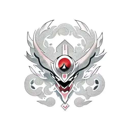 Japanese Pokemon Fantasma Tattoo Idea - BlackInk AI