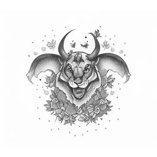 hummel logo filld with 13, family, happy,  tattoo design idea