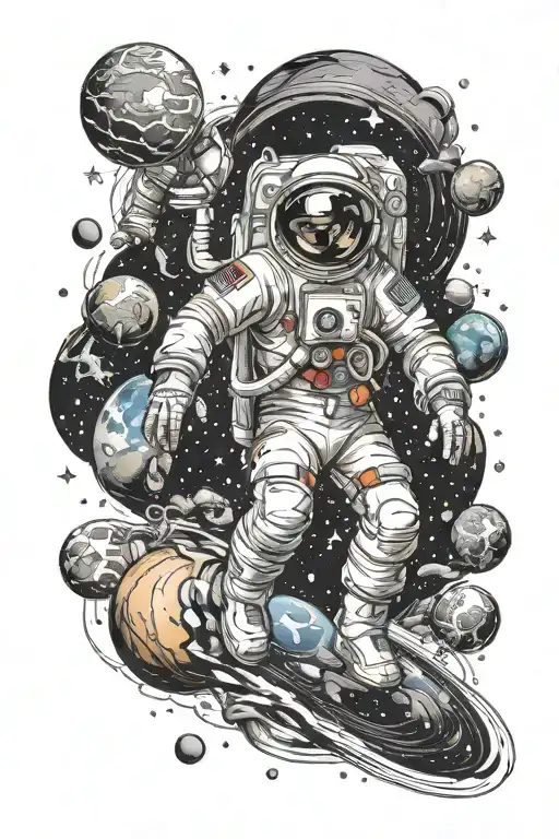 space tattoo sleeve