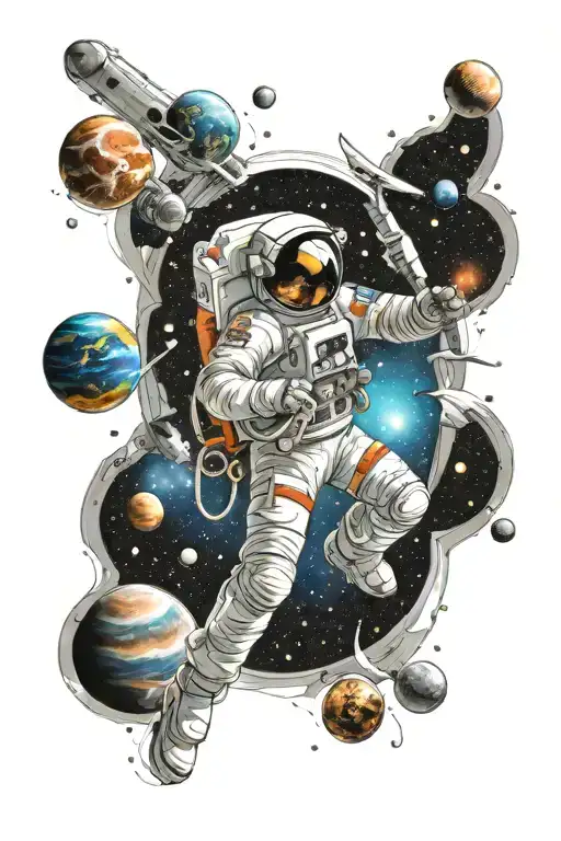 space tattoo sleeve