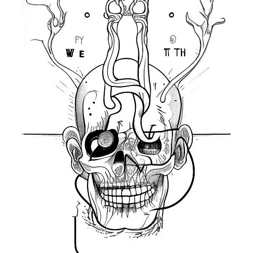 The word "Psycho" with chemical seratonin tattoo design idea