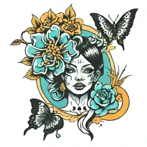 lost in good vibes tattoo design idea