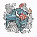 buffalo bills logo tattoo design idea