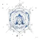 Capricorn constellation merging with a galaxy tattoo design idea