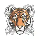 Tiger face foot tattoo tattoo design idea
