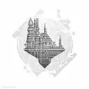 A technology-inspired adventure map with hidden treasures tattoo design idea