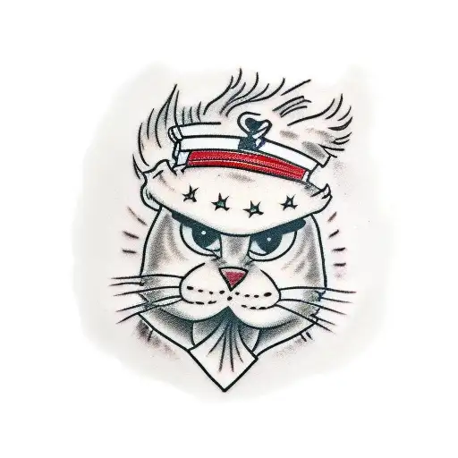 Emo Garfield tattoo design idea