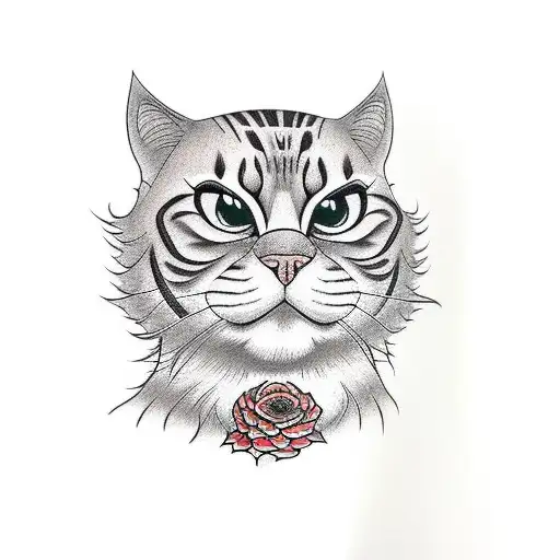 Emo Garfield tattoo design idea