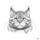 Emo Garfield tattoo design idea