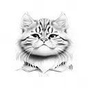 Emo Garfield tattoo design idea