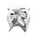 Matrix-inspired design tattoo design idea