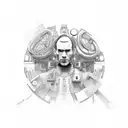 Matrix-inspired design tattoo design idea