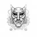 Anonymous mask tattoo design idea