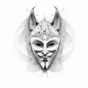Anonymous mask tattoo design idea