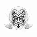 Anonymous mask tattoo design idea