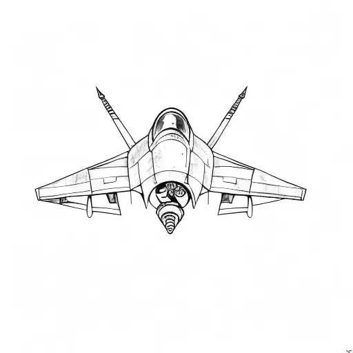 a fighter jet tattoo design idea