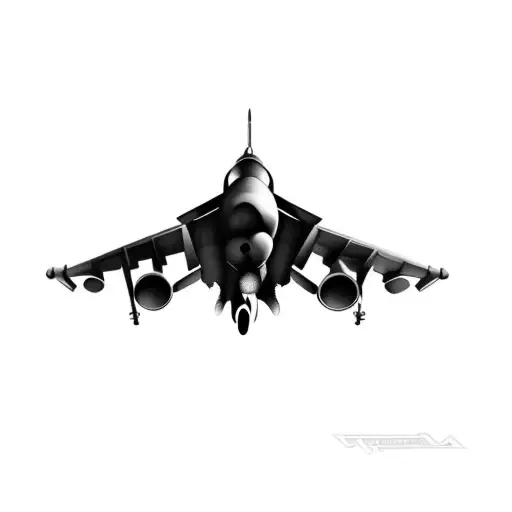 a fighter jet tattoo design idea