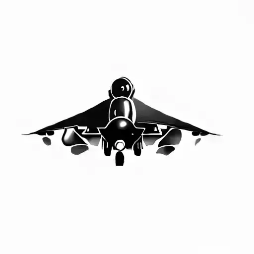 a fighter jet tattoo design idea