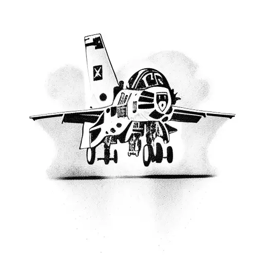 AV8-B Harrier Jump Jet tattoo design idea