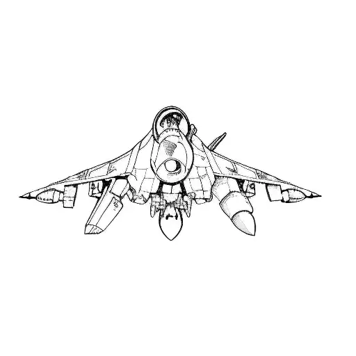 a fighter jet tattoo design idea