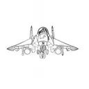 a fighter jet tattoo design idea