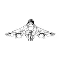 a fighter jet tattoo design idea