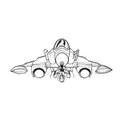 a fighter jet tattoo design idea