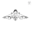 a fighter jet tattoo design idea