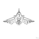 a fighter jet tattoo design idea