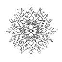 half snowflake,  half clock tattoo design idea