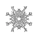 half snowflake,  half clock tattoo design idea