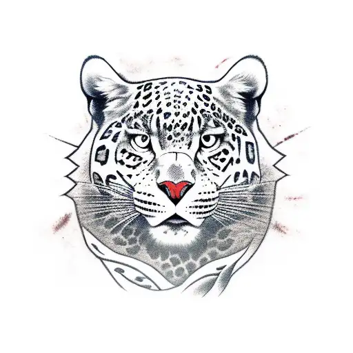 The red Jaguar on the train tattoo design idea