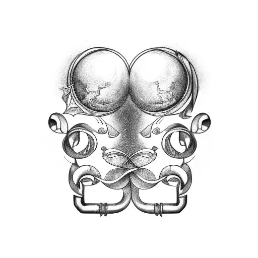 libra and gemini tattoo design idea