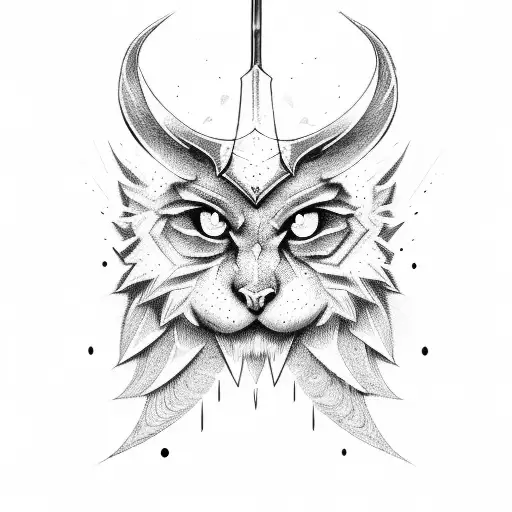 sword pen tattoo design idea