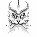 sword pen tattoo design idea