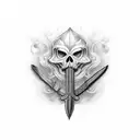 sword pen tattoo design idea