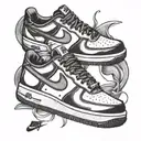tennis nike air force one slow   tattoo design idea