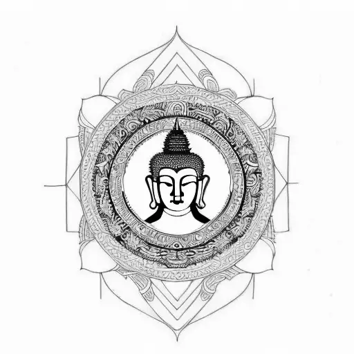 buddhist tattoo design idea