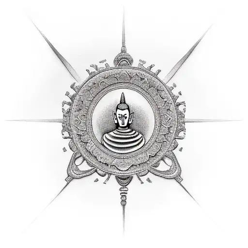 buddhist tattoo design idea