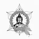 buddhist tattoo design idea