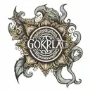 Gopika name tattoo design idea