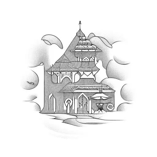 marae scene tattoo design idea