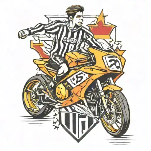 juventus and ferrari modern interpretation tattoo design idea