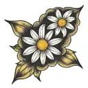 small daisy flower tattoo design idea