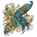 peacock feathers  tattoo design idea