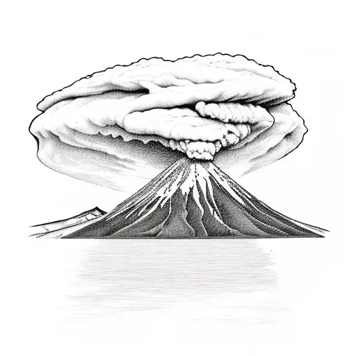 the 5 volcanos in Washington state tattoo design idea