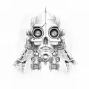 cyborg hand tattoo design idea