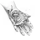 cyborg hand tattoo design idea